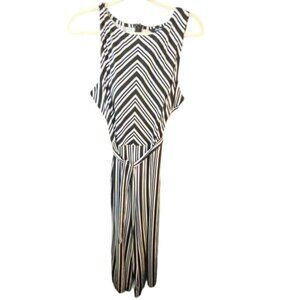 Du Jour Size XL Scoop neckline  tie Waist Slinky Stretchy Jumpsuit